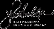 The image features the text "Humboldt, California's Redwood Coast" in a stylized font. logo on footer section.